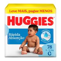 Fralda Huggies Tripla Proteção Tamanho G Pacote Hiper 78 Fraldas Leve Mais Pague Menos