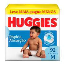 Fralda Huggies Tripla Proteção Tamanho M Pacote Hiper 92 Fraldas Leve Mais Pague Menos