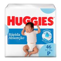 Fralda Huggies Tripla Proteção Tamanho P Pacote Mega 46 Fraldas Descartáveis
