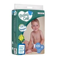 Fralda infantil baby care xxg com 40 unidades - MARCA EXCLUSIVA