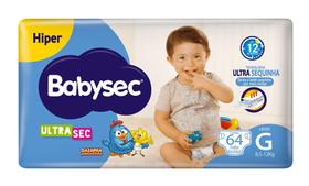 Fralda Infantil BabySec UltraSec G com 64 unidades