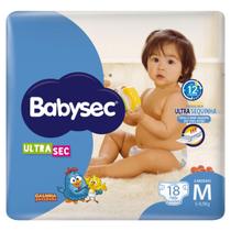 Fralda Infantil Babysec Ultrasec Jumbinho tamanho M com 18 unidades Fralda Infantil Babysec Ultrasec Jumbinho tamanho M com 18 unidades