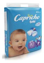 Fralda Infantil Capricho Baby P com 80 unidades