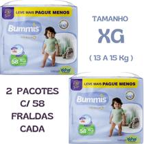 Fralda infantil capricho bummis premium hiper xg combo 2 pcts