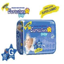 Fralda Infantil Descartável Estrelinha Baby Super Jumbo Gr 60 Un