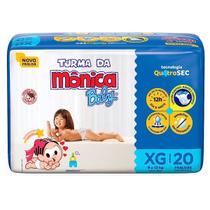 Fralda Infantil Descartável Turma da Mônica Baby Jumbo 12hs TAM: XG 20 unidades