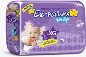 Fralda Infantil Estrelinha Baby 1 Pacote Hiper Tamanho XG 70 Un