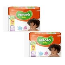 Fralda infantil Hipopo 2 Pacotes Hiper Tamanho XG - 128 Unidades