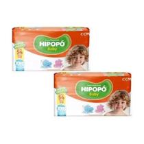 Fralda infantil Hipopo 2 Pacotes Hiper Tamanho XXG - 108 Unidades