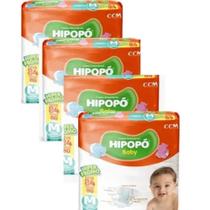 Fralda infantil Hipopo 4 Pacotes Hiper Tamanho M - 336 Unidades