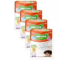 Fralda infantil Hipopo 4 Pacotes Hiper Tamanho XG - 256 Unidades