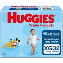Fralda Infantil Huggies Disney Meguinha Xg com 32