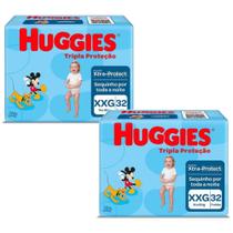 Fralda Infantil Huggies Disney Tripla Proteção (Mega) 02 PACOTES XXG - 64un TOTAL 14-18kg