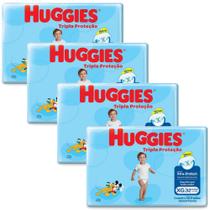 Fralda Infantil Huggies Disney Tripla Proteção (Mega) 04 PACOTES XG - 128un TOTAL12-15kg