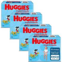 Fralda Infantil Huggies Disney Tripla Proteção (Mega) 04 PACOTES XXG - 128 un TOTAL 14-18kg