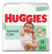 Fralda Infantil Huggies Natural Care RN com 18 unidades