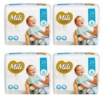 Fralda Infantil Love & Care Premium g Uso Noturno 4 Pacotes 96 Unidades Mili
