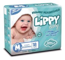 Fralda infantil pacote com 18 tiras lippy baby - m
