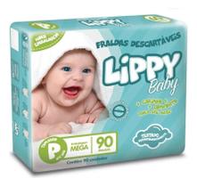 Fralda infantil pacote com 90 tiras lippy baby - p