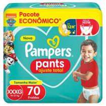 Fralda Infantil Pampers Pacote Econômico Pants Ajuste Total XXXG com 70 Unidades