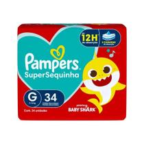 Fralda Infantil Pampers Supersec Mega 9 A 13kg G 34 Un