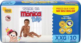 Fralda infantil Turma da Monica Baby Jumbinho XXG c/ 10