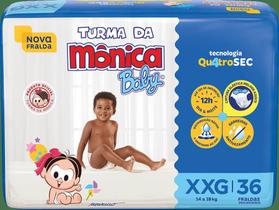 Fralda infantil Turma da Monica Baby Mega XXG c/36