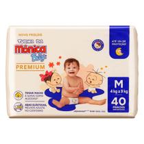 Fralda Infantil Turma da Mônica Baby Premium Tamanho M 40 Unidades