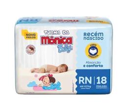 Fralda Infantil Turma da Mônica Baby RN com 18 unidades Fralda Infantil Turma da Mônica Baby RN com 18 unidades