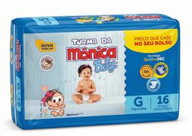 Fralda Infantil Turma da Mônica Baby Tam G 16 Unidades Softys