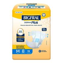 Fralda Intima Bigfral Derma Plus Adulto Pct c/ 8 un M