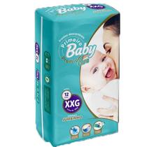 Fralda Jumbinho Primeiro Baby Premium Care 12 Horas Proteção Fita Gruda e Desgruda XXG 12 Unidades