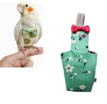 Fralda Lavável Pássaros Papagaio RingNeck Cacatua Flor Verde Fralda Lavável Pássaros Papagaio RingNeck Cacatua Flor Verde