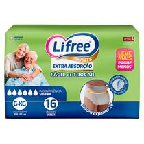 Fralda Lifree Extra Absorção G/XG - 16 Unidades