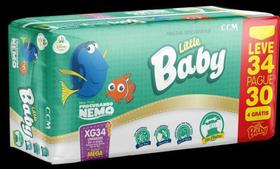 Fralda little baby nemo mega xg 34 unidades - ccm Fralda little baby nemo mega xg 34 unidades - ccm