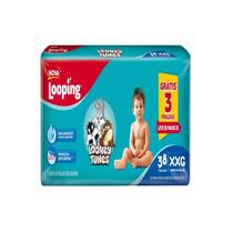 Fralda looping looney tunes hiper xxg com 38 unidades