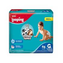 Fralda Looping Looney Tunes Mega G com 26 Unidades