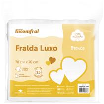 Fralda Luxo Branca - Pacote com 15 unidades - Incomfral