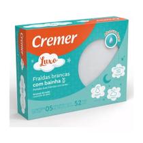 Fralda Luxo com Bainha 70x68cm 5 unidades Cremer