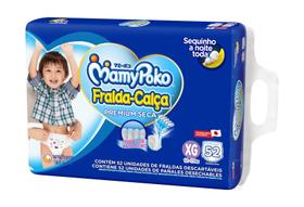 Fralda mamypoko fralda-calca hiper 52un xg
