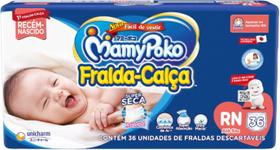 Fralda MamyPoko Fralda Calça Premium Seca Tamanho RN Com 36 Unidades