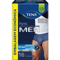Fralda Masculina Tena Pants Men com 3x Proteção P M C 32 unidades