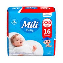 Fralda Mili Baby Tamanho XXG Pacote Jumbinho 16 Unidades Descartáveis