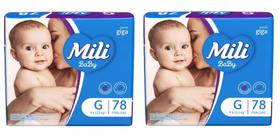 Fralda mili giga baby g78 - kit 2 unidades Fralda mili giga baby g78 - kit 2 unidades