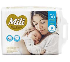Fralda Mili Love & Care Mega Tam P com 56 Un - Mili