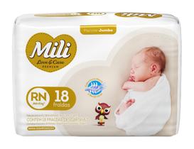 Fralda Mili Love Care Premium Jumbo RN 18 un - Mili