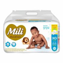 Fralda Mili Love e Care Giga XG 88 unidades Fralda Mili Love e Care Giga XG 88 unidades