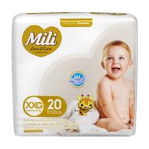 Fralda Mili Love e Care Jumbo XXG 20 Unidades