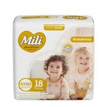 Fralda Mili Love e Care Jumbo XXXG - 18 Unidades