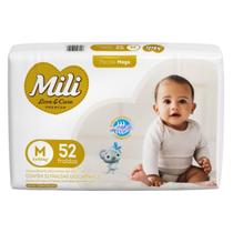 Fralda Mili Love e Care Mega M - 52 Unidades Fralda Mili Love e Care Mega M - 52 Unidades